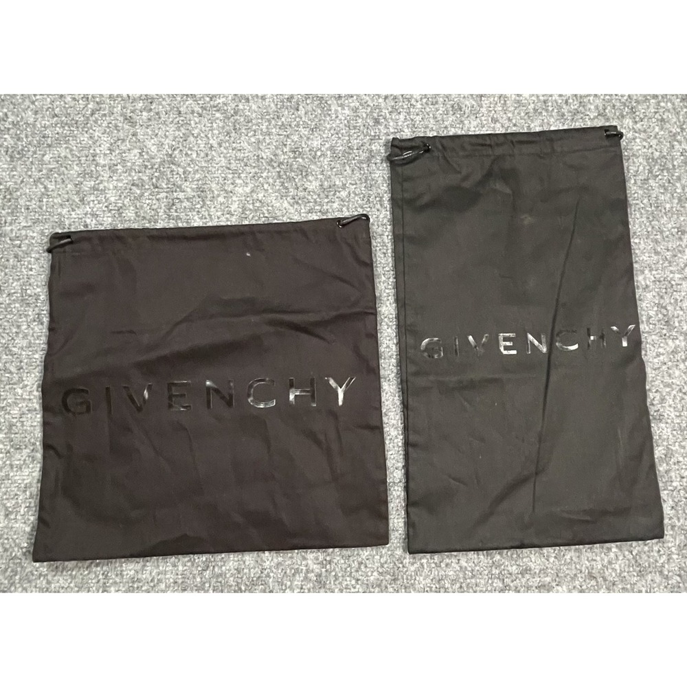Givenchy‎ Dust Bags Drawstring Top Black Travel Shoe Storage Set of 2